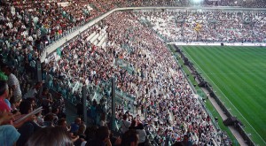 Juventus Fans at the home of Serie A club Juventus Football Club