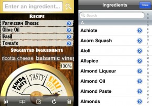 Screentshots of the Foodmatic App